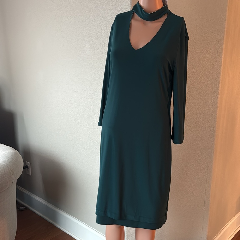 White House Black Market REVERSIBLE Sheath Dress 3/4 length sleeve